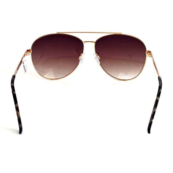 Kurt Geiger London GOLD BLUE HAVANA/ BROWN 61mm Aviator Sunglasses 100% UV